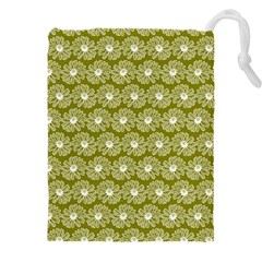 Gerbera Daisy Vector Tile Pattern Drawstring Pouch (4xl) by GardenOfOphir