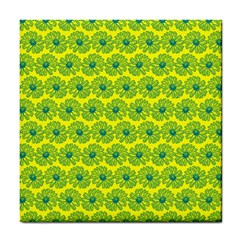 Gerbera Daisy Vector Tile Pattern Tile Coaster by GardenOfOphir