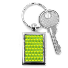 Gerbera Daisy Vector Tile Pattern Key Chain (rectangle) by GardenOfOphir