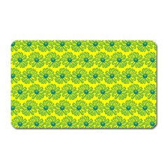 Gerbera Daisy Vector Tile Pattern Magnet (rectangular) by GardenOfOphir