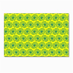 Gerbera Daisy Vector Tile Pattern Postcard 4 x 6  (pkg Of 10) by GardenOfOphir