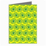 Gerbera Daisy Vector Tile Pattern Greeting Cards (Pkg of 8) Left