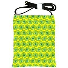 Gerbera Daisy Vector Tile Pattern Shoulder Sling Bag by GardenOfOphir