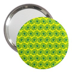 Gerbera Daisy Vector Tile Pattern 3  Handbag Mirrors by GardenOfOphir