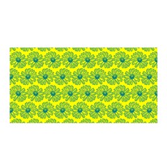 Gerbera Daisy Vector Tile Pattern Satin Wrap 35  X 70  by GardenOfOphir