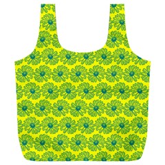 Gerbera Daisy Vector Tile Pattern Full Print Recycle Bag (xxl) by GardenOfOphir