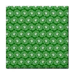 Gerbera Daisy Vector Tile Pattern Tile Coaster by GardenOfOphir