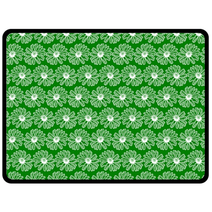 Gerbera Daisy Vector Tile Pattern Fleece Blanket (Large)