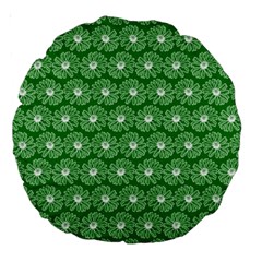 Gerbera Daisy Vector Tile Pattern Large 18  Premium Round Cushions by GardenOfOphir