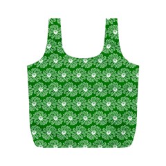 Gerbera Daisy Vector Tile Pattern Full Print Recycle Bag (m) by GardenOfOphir