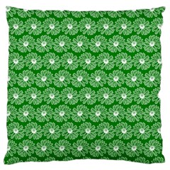 Gerbera Daisy Vector Tile Pattern Large Premium Plush Fleece Cushion Case (two Sides) by GardenOfOphir