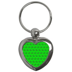 Gerbera Daisy Vector Tile Pattern Key Chain (heart) by GardenOfOphir