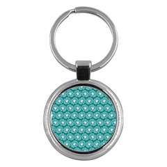 Gerbera Daisy Vector Tile Pattern Key Chain (round)