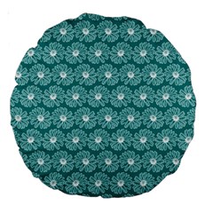 Gerbera Daisy Vector Tile Pattern Large 18  Premium Round Cushions by GardenOfOphir