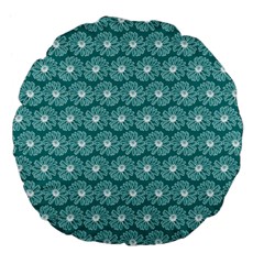 Gerbera Daisy Vector Tile Pattern Large 18  Premium Flano Round Cushions