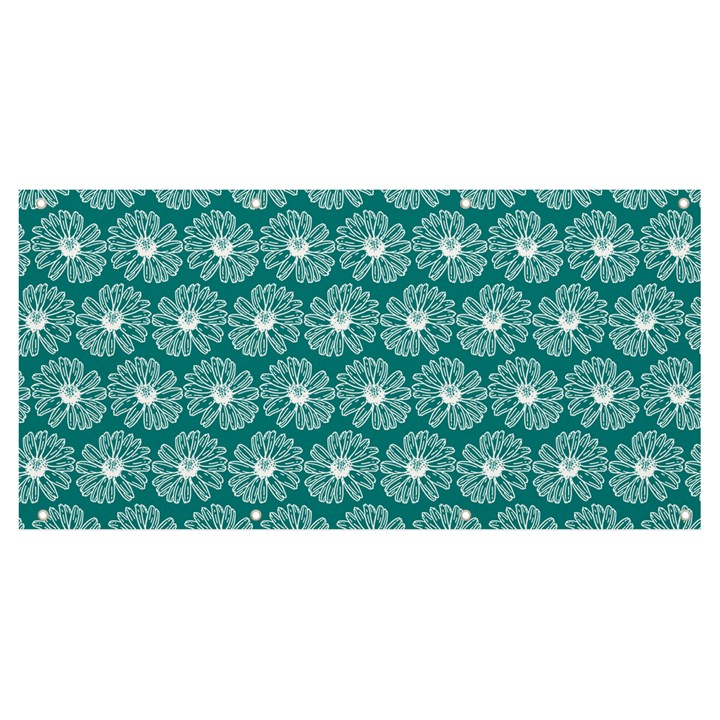 Gerbera Daisy Vector Tile Pattern Banner and Sign 8  x 4 