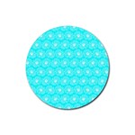 Gerbera Daisy Vector Tile Pattern Rubber Coaster (Round) Front