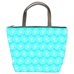 Gerbera Daisy Vector Tile Pattern Bucket Bag by GardenOfOphir