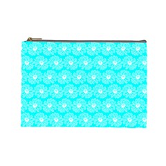 Gerbera Daisy Vector Tile Pattern Cosmetic Bag (large)