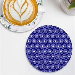 Gerbera Daisy Vector Tile Pattern Uv Print Round Tile Coaster by GardenOfOphir