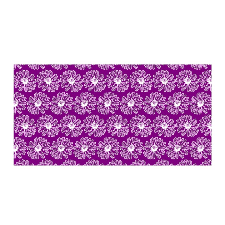 Gerbera Daisy Vector Tile Pattern Satin Wrap 35  x 70 