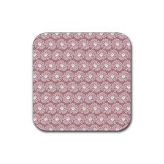 Gerbera Daisy Vector Tile Pattern Rubber Coaster (square) by GardenOfOphir