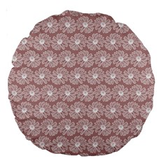 Gerbera Daisy Vector Tile Pattern Large 18  Premium Round Cushions by GardenOfOphir