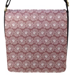 Gerbera Daisy Vector Tile Pattern Flap Closure Messenger Bag (s) by GardenOfOphir