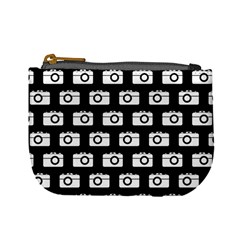 Modern Chic Vector Camera Illustration Pattern Mini Coin Purse by GardenOfOphir