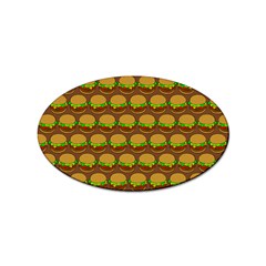 Burger Snadwich Food Tile Pattern Sticker Oval (100 Pack) by GardenOfOphir