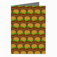 Burger Snadwich Food Tile Pattern Greeting Cards (pkg Of 8) by GardenOfOphir