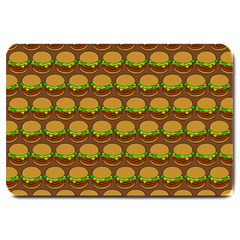 Burger Snadwich Food Tile Pattern Large Doormat by GardenOfOphir