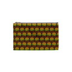 Burger Snadwich Food Tile Pattern Cosmetic Bag (small) by GardenOfOphir