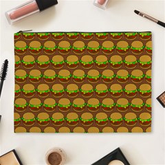 Burger Snadwich Food Tile Pattern Cosmetic Bag (xl) by GardenOfOphir