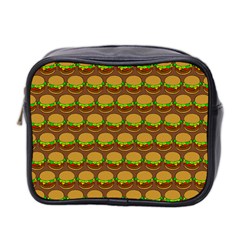 Burger Snadwich Food Tile Pattern Mini Toiletries Bag (two Sides) by GardenOfOphir