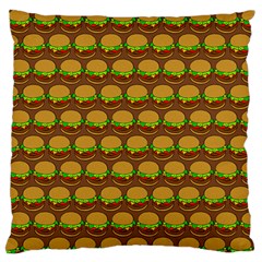 Burger Snadwich Food Tile Pattern Standard Premium Plush Fleece Cushion Case (one Side) by GardenOfOphir