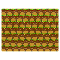 Burger Snadwich Food Tile Pattern Premium Plush Fleece Blanket (extra Small) by GardenOfOphir