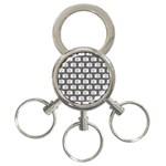 Modern Chic Vector Camera Illustration Pattern 3-Ring Key Chain Front