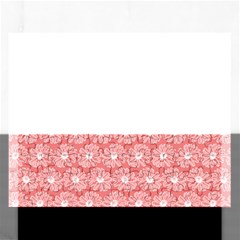 Coral Pink Gerbera Daisy Vector Tile Pattern Rectangular Jigsaw Puzzl by GardenOfOphir