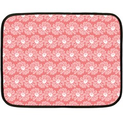 Coral Pink Gerbera Daisy Vector Tile Pattern Two Sides Fleece Blanket (mini) by GardenOfOphir