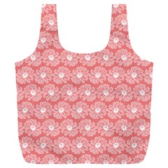 Coral Pink Gerbera Daisy Vector Tile Pattern Full Print Recycle Bag (xxxl) by GardenOfOphir