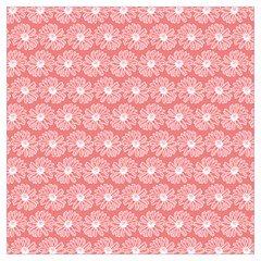 Coral Pink Gerbera Daisy Vector Tile Pattern Lightweight Scarf  by GardenOfOphir