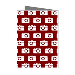 Modern Chic Vector Camera Illustration Pattern Mini Greeting Cards (pkg Of 8)