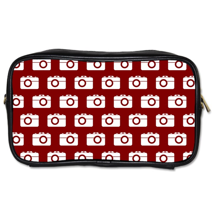 Modern Chic Vector Camera Illustration Pattern Toiletries Bag (One Side)