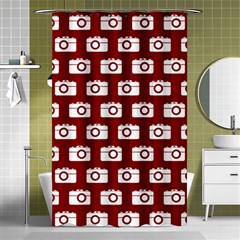 Modern Chic Vector Camera Illustration Pattern Shower Curtain 48  X 72  (small)  by GardenOfOphir