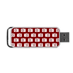 Modern Chic Vector Camera Illustration Pattern Portable Usb Flash (one Side) by GardenOfOphir