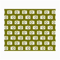 Modern Chic Vector Camera Illustration Pattern Small Glasses Cloth (2 Sides) by GardenOfOphir