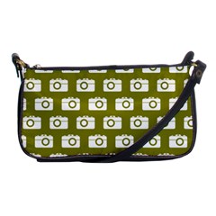 Modern Chic Vector Camera Illustration Pattern Shoulder Clutch Bag by GardenOfOphir