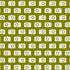 Modern Chic Vector Camera Illustration Pattern Play Mat (square) by GardenOfOphir