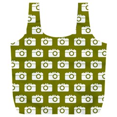 Modern Chic Vector Camera Illustration Pattern Full Print Recycle Bag (xxl)